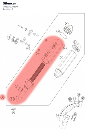 Diagram preview: Silencer (79105079100)