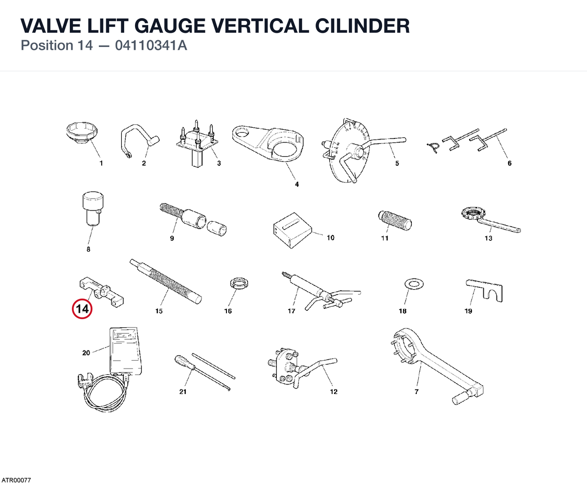 VALVE LIFT GAUGE VERTICAL CILINDER