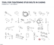 TOOL FOR TIGHTENING STUD BOLTS IN CASING