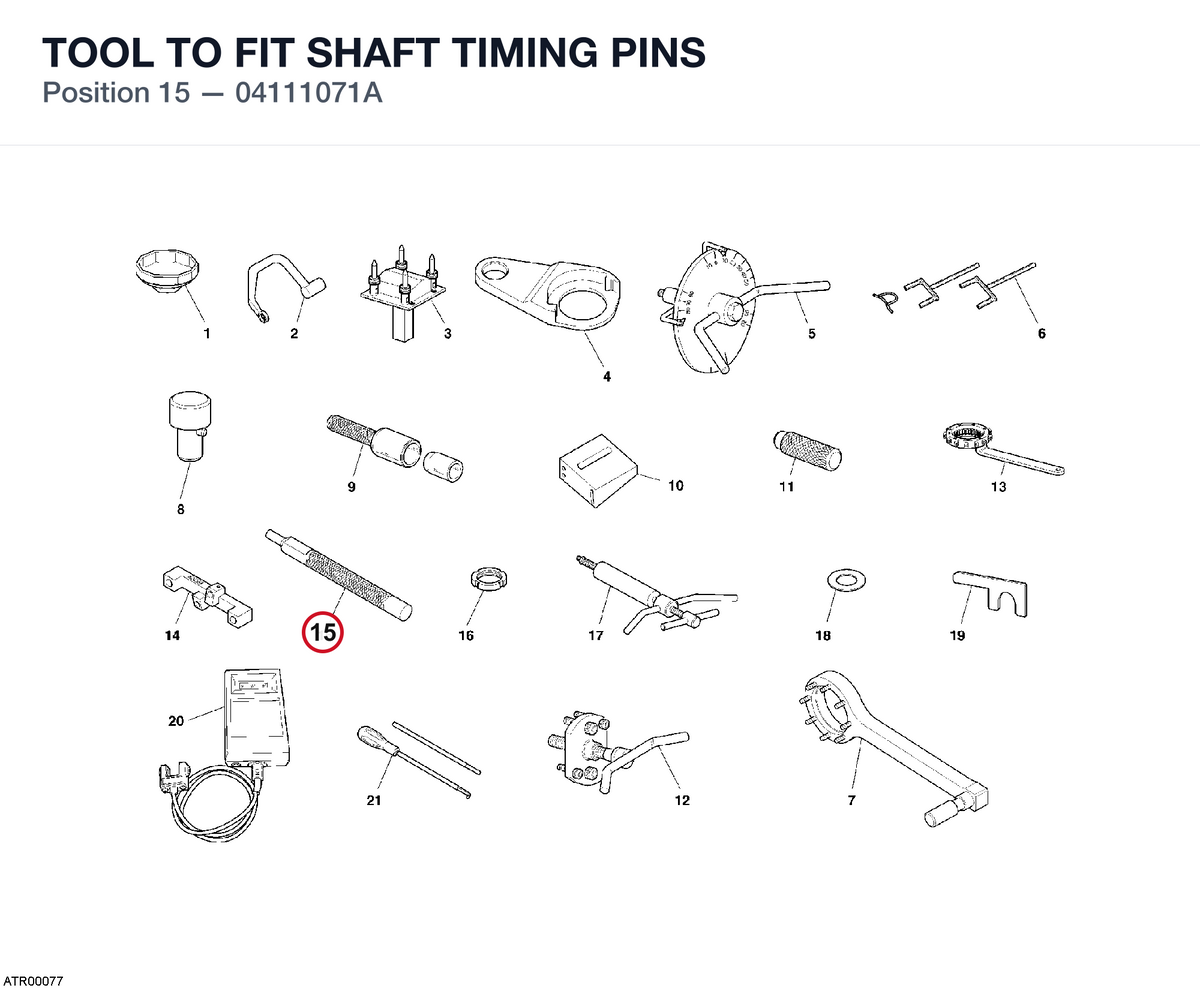 TOOL TO FIT SHAFT TIMING PINS