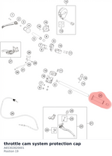 Diagram preview: throttle cam system protection cap (A65302820001)