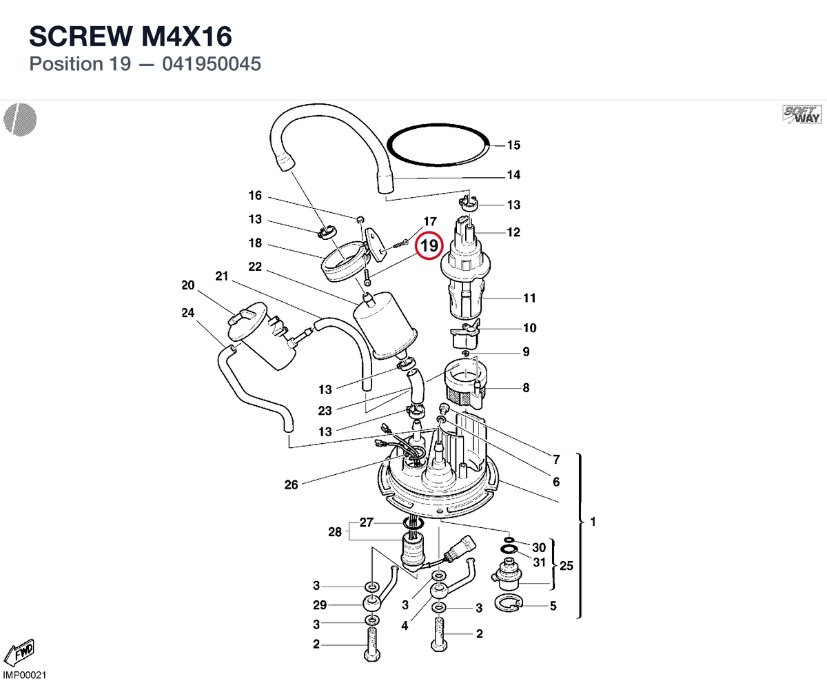 SCREW M4X16