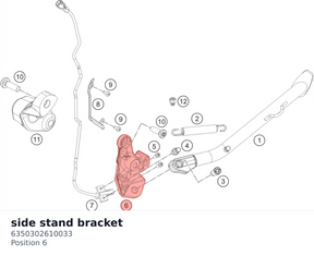 Diagram preview: side stand bracket (6350302610033)