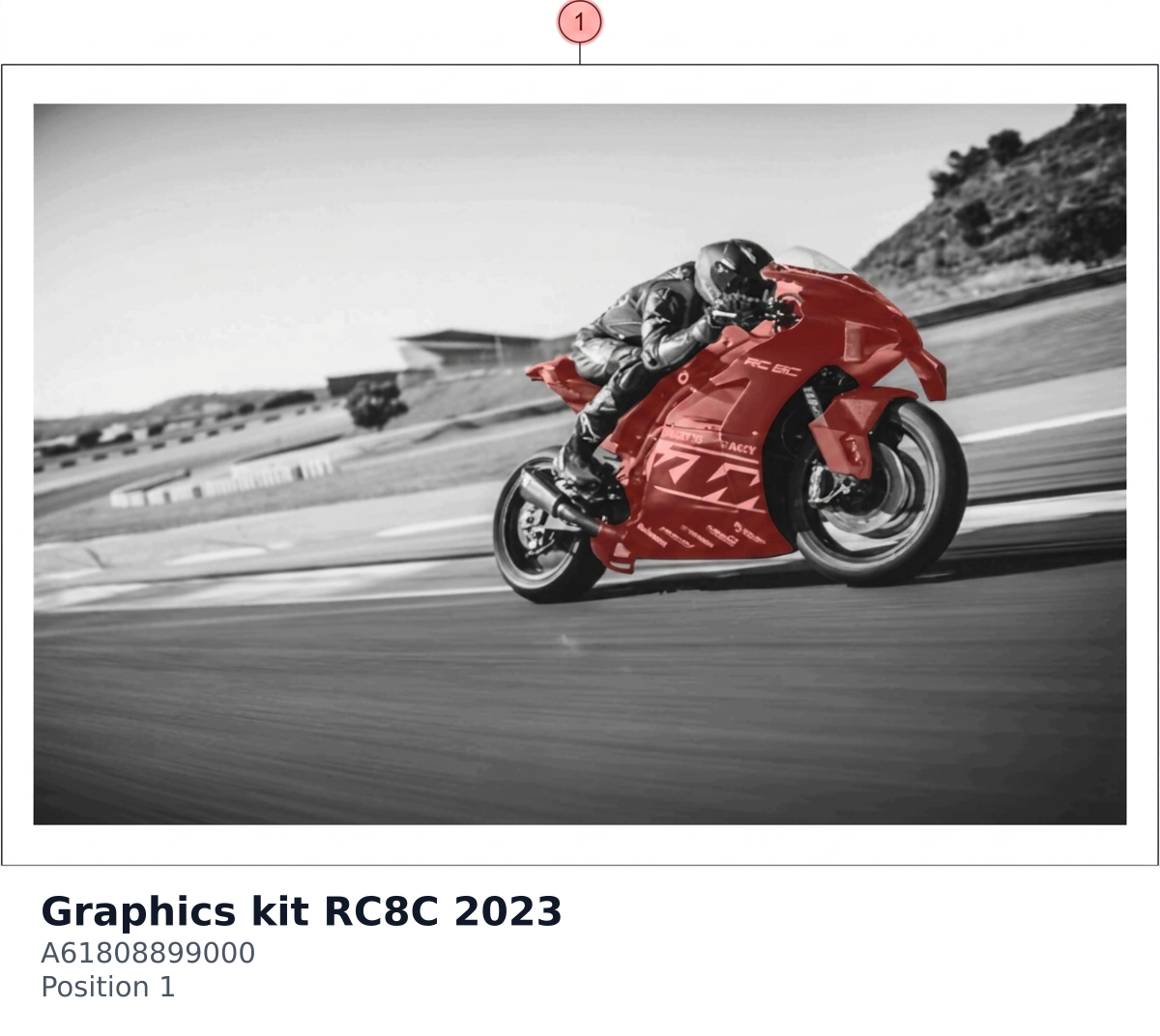 Diagram preview: Graphics kit RC8C 2023 (A61808899000)