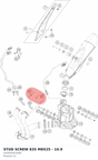 Diagram preview: STUD SCREW 835 M8X25 - 10.9 (C63505015000)