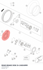 Diagram preview: REAR BRAKE DISK D=240X4MM (76510060100)