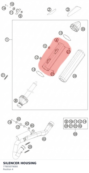 Diagram preview: SILENCER HOUSING (77805079080)