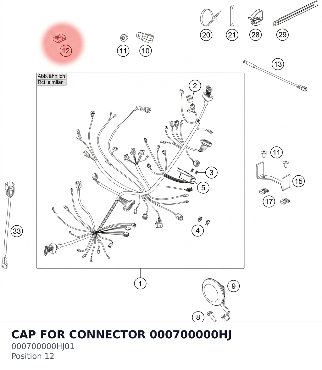 Diagram preview: CAP FOR CONNECTOR  000700000HJ (000700000HJ01)