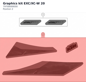 Diagram preview: Graphics kit EXC/XC-W 20 (79708099000)