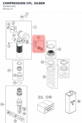 Diagram preview: COMPRESSION CPL. SILBER (46180533S4)