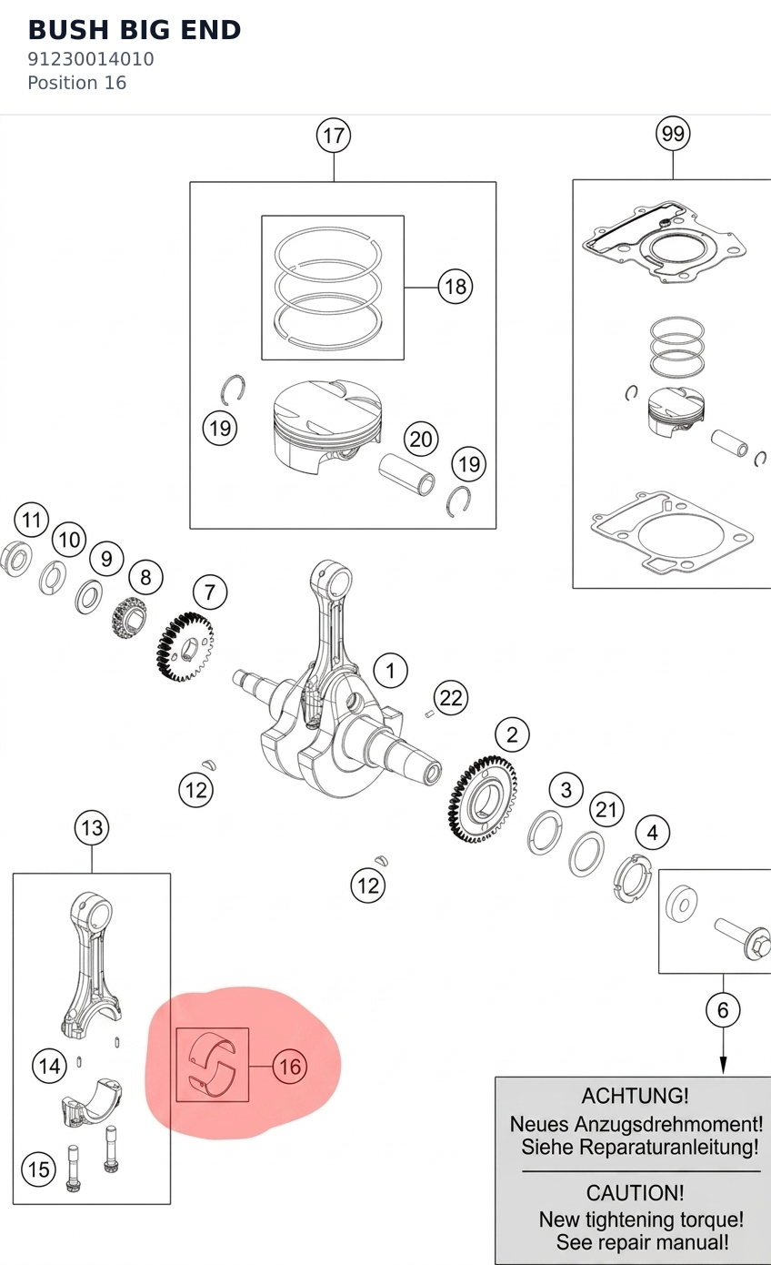 Diagram preview: BUSH BIG END (91230014010)