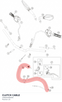 Diagram preview: CLUTCH CABLE (C66002090000)