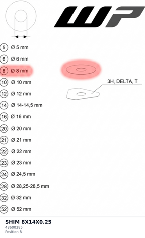 Diagram preview: SHIM 8X14X0.25 (48600385)