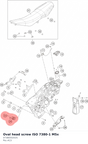 Diagram preview: Oval head screw ISO 7380-1 M5x (0738050202S)