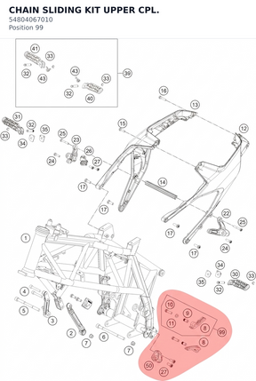 Diagram preview: CHAIN SLIDING KIT UPPER CPL. (54804067010)