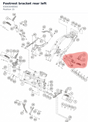 Diagram preview: Footrest bracket rear left (93003048000)