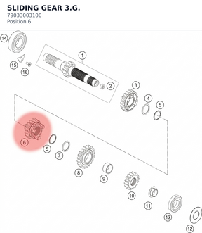 Diagram preview: SLIDING GEAR 3.G. (79033003100)