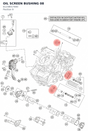 Diagram preview: OIL SCREEN BUSHING          08 (61238017000)