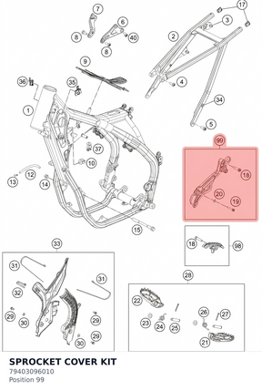 Diagram preview: SPROCKET COVER KIT (79403096010)