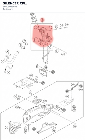 Diagram preview: SILENCER CPL. (90505083033)