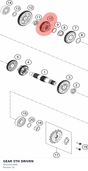 Diagram preview: GEAR 5TH DRIVEN (90233015000)