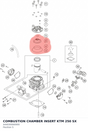 Diagram preview: COMBUSTION CHAMBER INSERT KTM 250 SX (A44030060000)