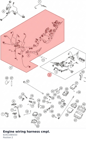 Diagram preview: Engine wiring harness cmpl. (61911085033)