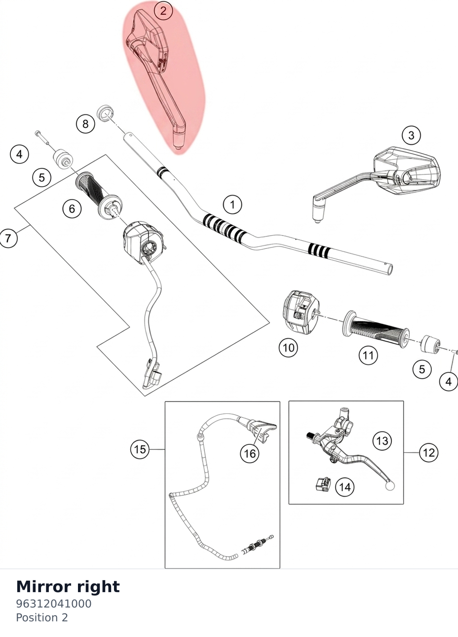 Diagram preview: Mirror right (96312041000)