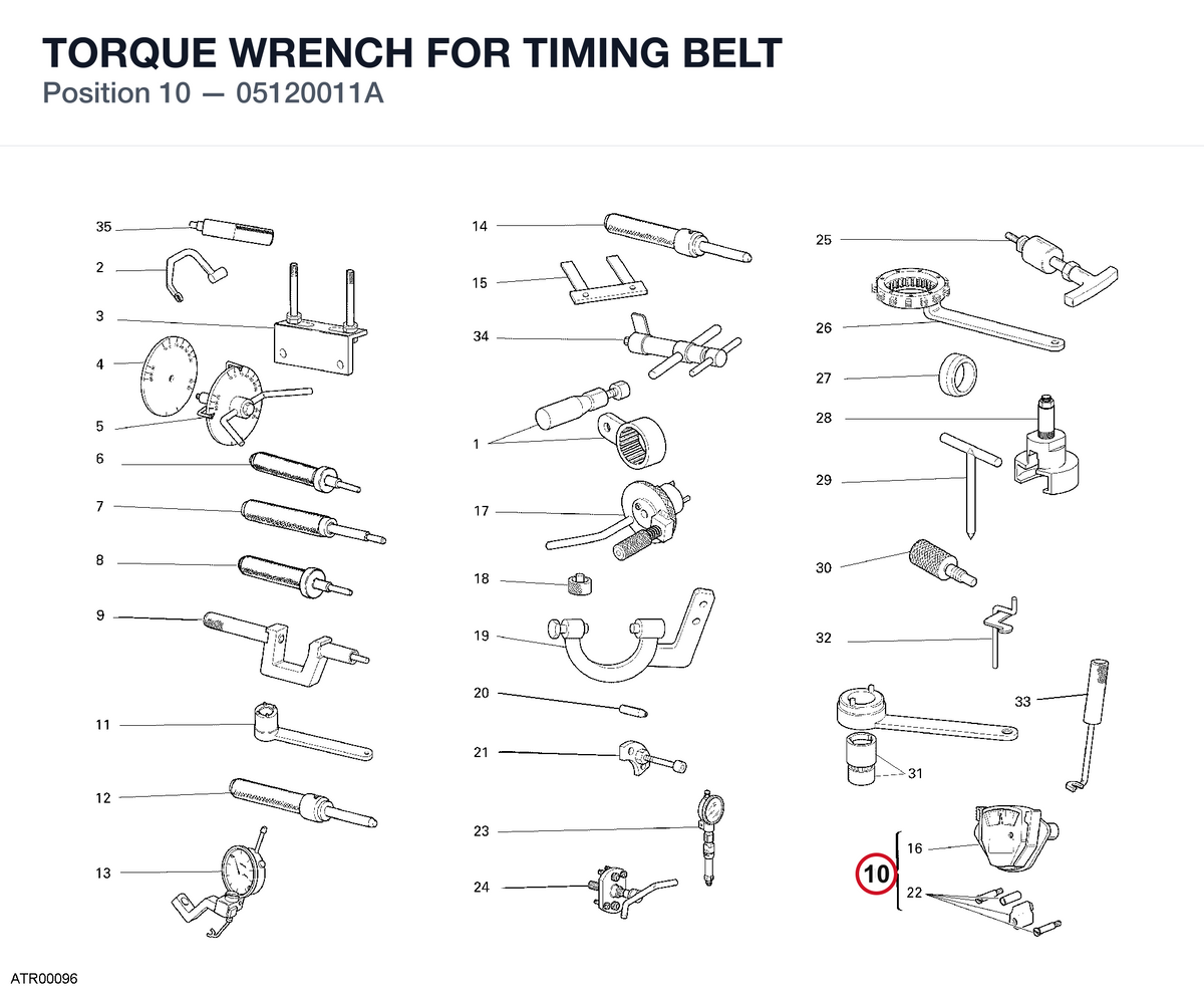 TORQUE WRENCH FOR TIMING BELT
