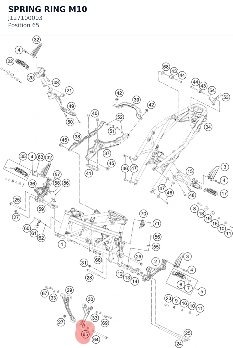 Diagram preview: SPRING RING M10 (J127100003)