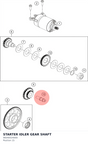 Diagram preview: STARTER IDLER GEAR SHAFT (96040024000)