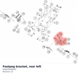 Diagram preview: Footpeg bracket, rear left (95803048000)