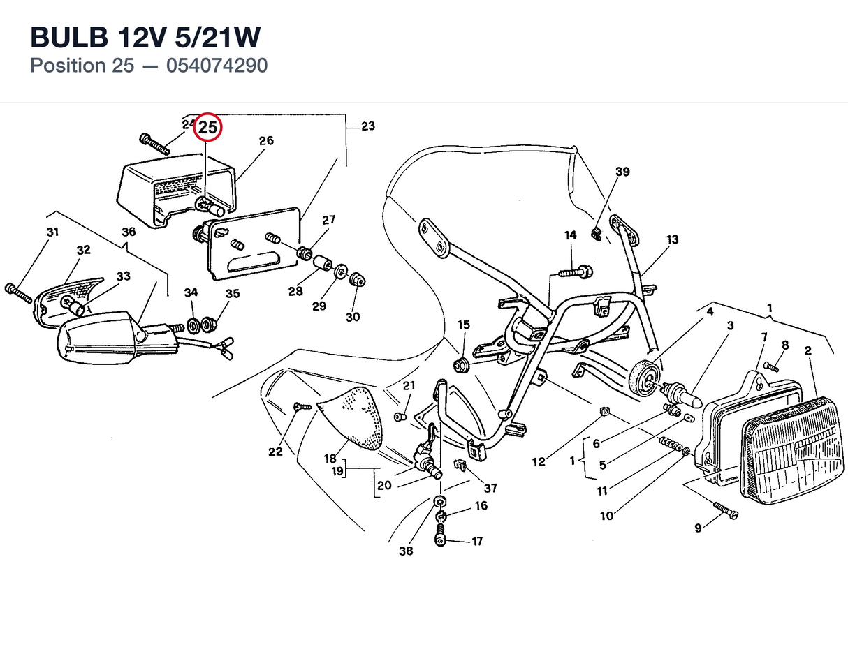 BULB 12V 5/21W