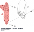 Diagram preview: Shock absorber KTM 890 Adventu (A610C454W305000)