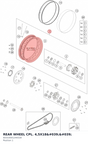 Diagram preview: REAR WHEEL CPL. 4,5X18'' (6031000124433A)