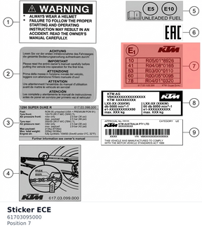 Diagram preview: Sticker ECE (61703095000)