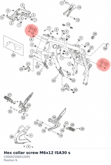 Diagram preview: Hex collar screw M6x12 ISA30 s (C0000250601200S)