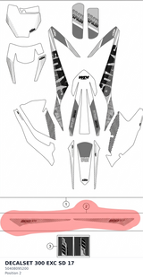 Diagram preview: DECALSET 300 EXC SD 17 (50408095200)