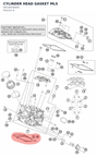 Diagram preview: CYLINDER HEAD GASKET MLS (69130036000)