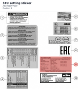 Diagram preview: STD setting sticker (A61003097000)
