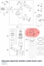 Diagram preview: PRELOAD-ADJUSTER D46MM S10MM RIGHT GREY (15000S23)