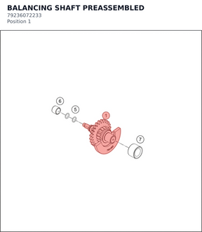 Diagram preview: BALANCING SHAFT PREASSEMBLED (79236072233)