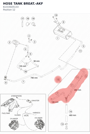 Diagram preview: HOSE TANK BREAT.-AKF (61315025133)