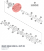 Diagram preview: IDLER GEAR 2ND G. 28-T      09 (47033011200)