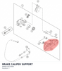 Diagram preview: BRAKE CALIPER SUPPORT (A46013075000)