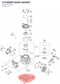 Diagram preview: CYLINDER BASE GASKET (A42030035050)