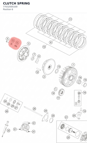 Diagram preview: CLUTCH SPRING (77032005100)