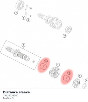 Diagram preview: Distance sleeve (79533033000)