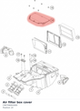 Diagram preview: Air filter box cover (C90706002000)