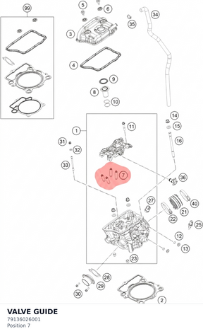 Diagram preview: VALVE GUIDE (79136026001)